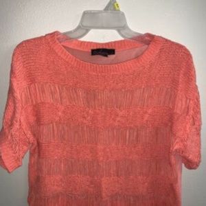 👛👛Takeout Sz M Orange Cropped Ladder Cut Top